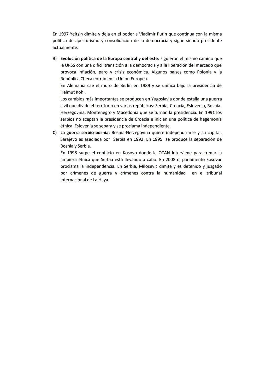 # TEMA 10: GUERRA FRIA

1.  Características generales: es un conflicto de carácter económico, ideológico, político y
cultural entre el bloqu