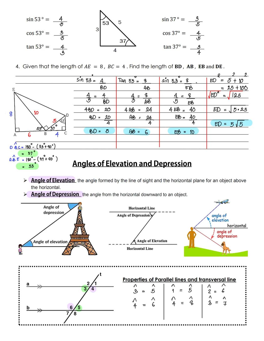 SARASAS WITAED SAIMAI SCHOOL

Mathematics Sem2/2022
Full Name: JEZRIEL Grade9...A... Class Number: 10220

PART 2

TRIGONOMETRY

1. The diagr