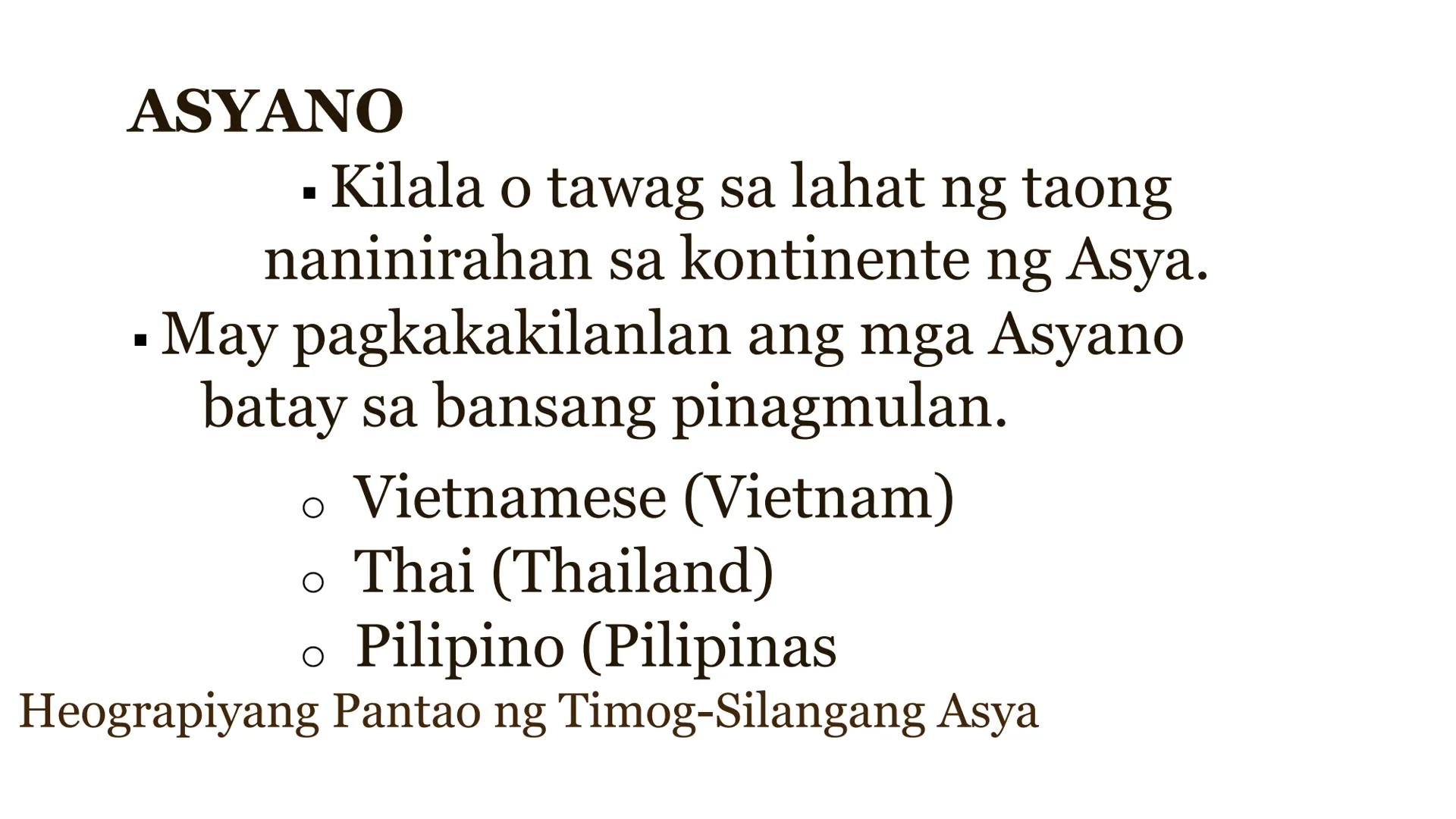 ARALIN 2: Heograpiyang
Pantao ng Timog-Silangang
Asya:
Pagkakaiba ng Kalinangan at
mga Pangkat
Etnolingguwistiko
Bb. Lyka L. Mercado, LPT
He