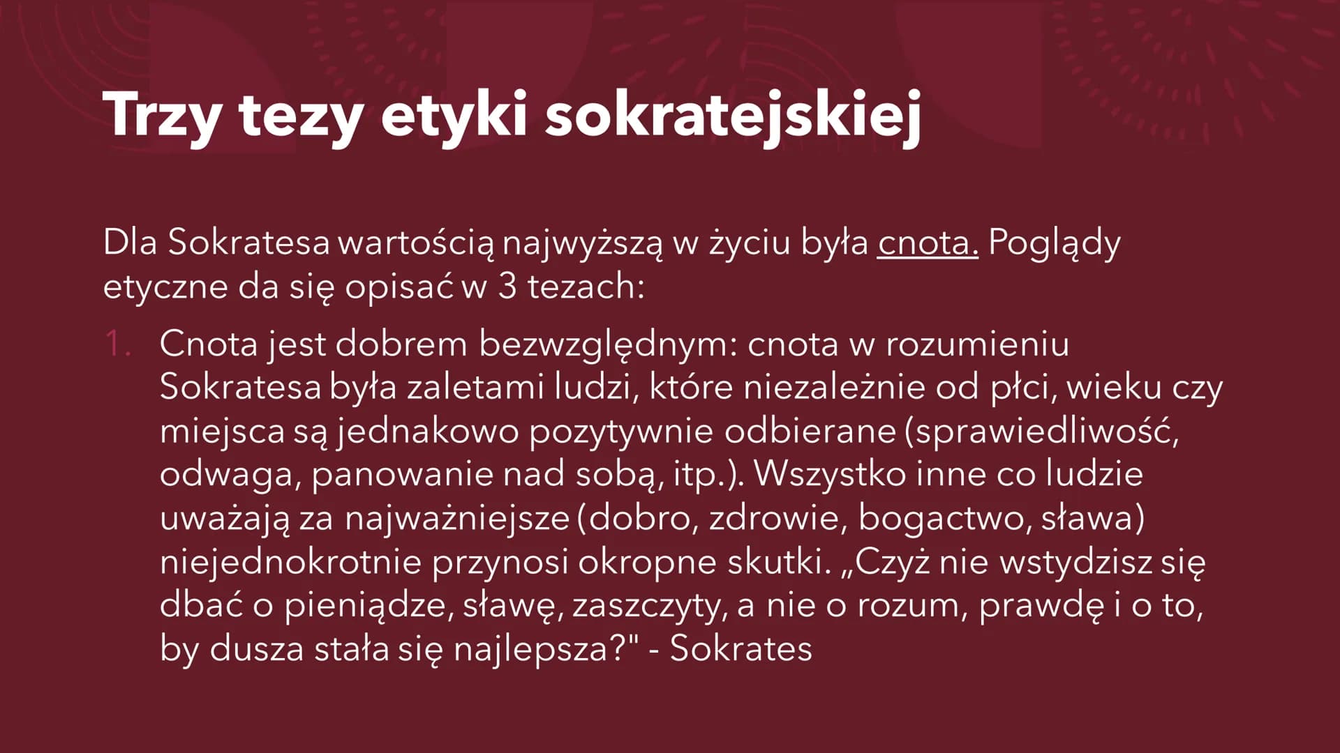 # SOKRATES

Ogólne informacje # ERA PRESOKRATEJSKA # O co chodzi z filozofią przyrody?

"Gdy rozpoczynała się filozofia w Grecji, nauki szcz