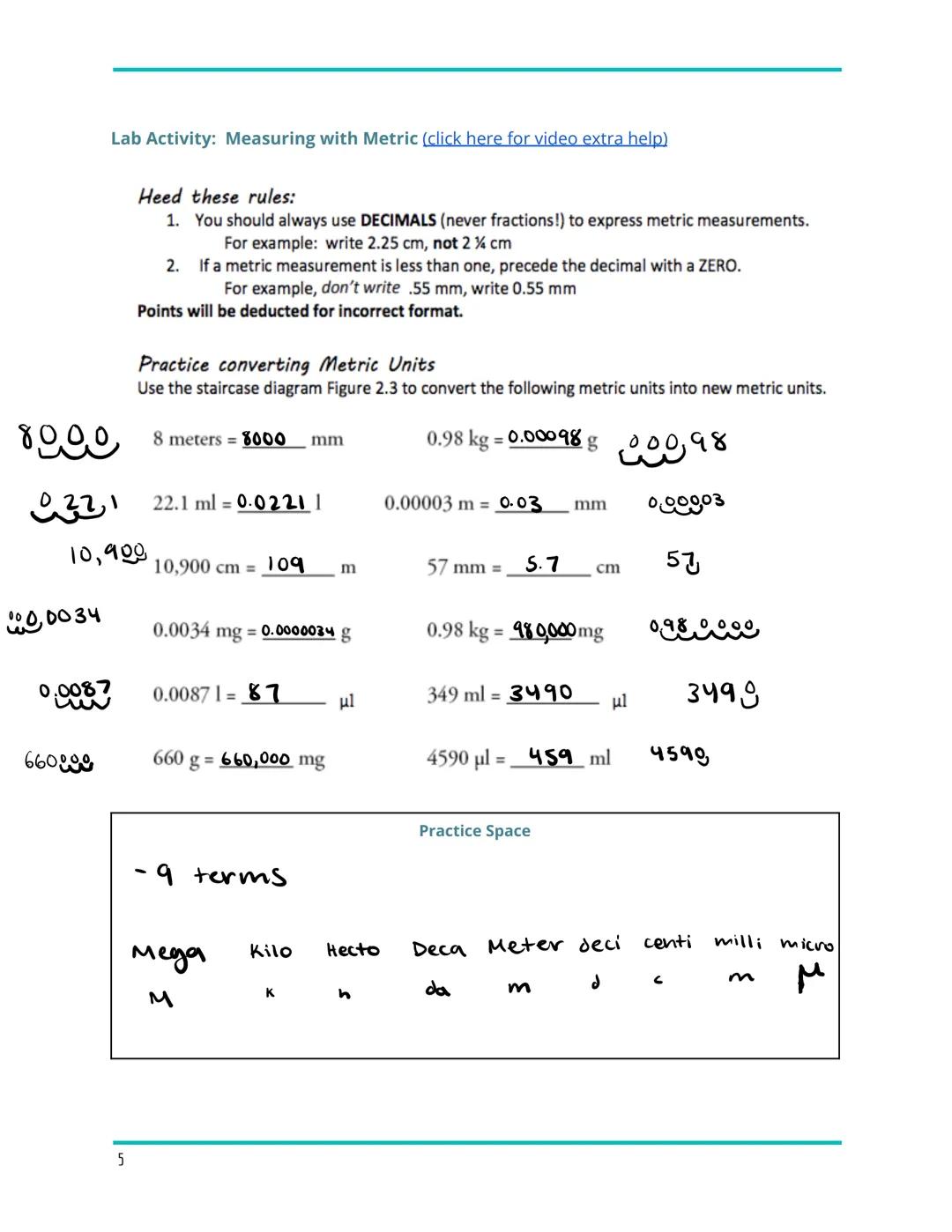 Biology Frosh

# Making Metric Measurements

995

# The Metric System

Introduction

In many biology investigations, precise measurements mu
