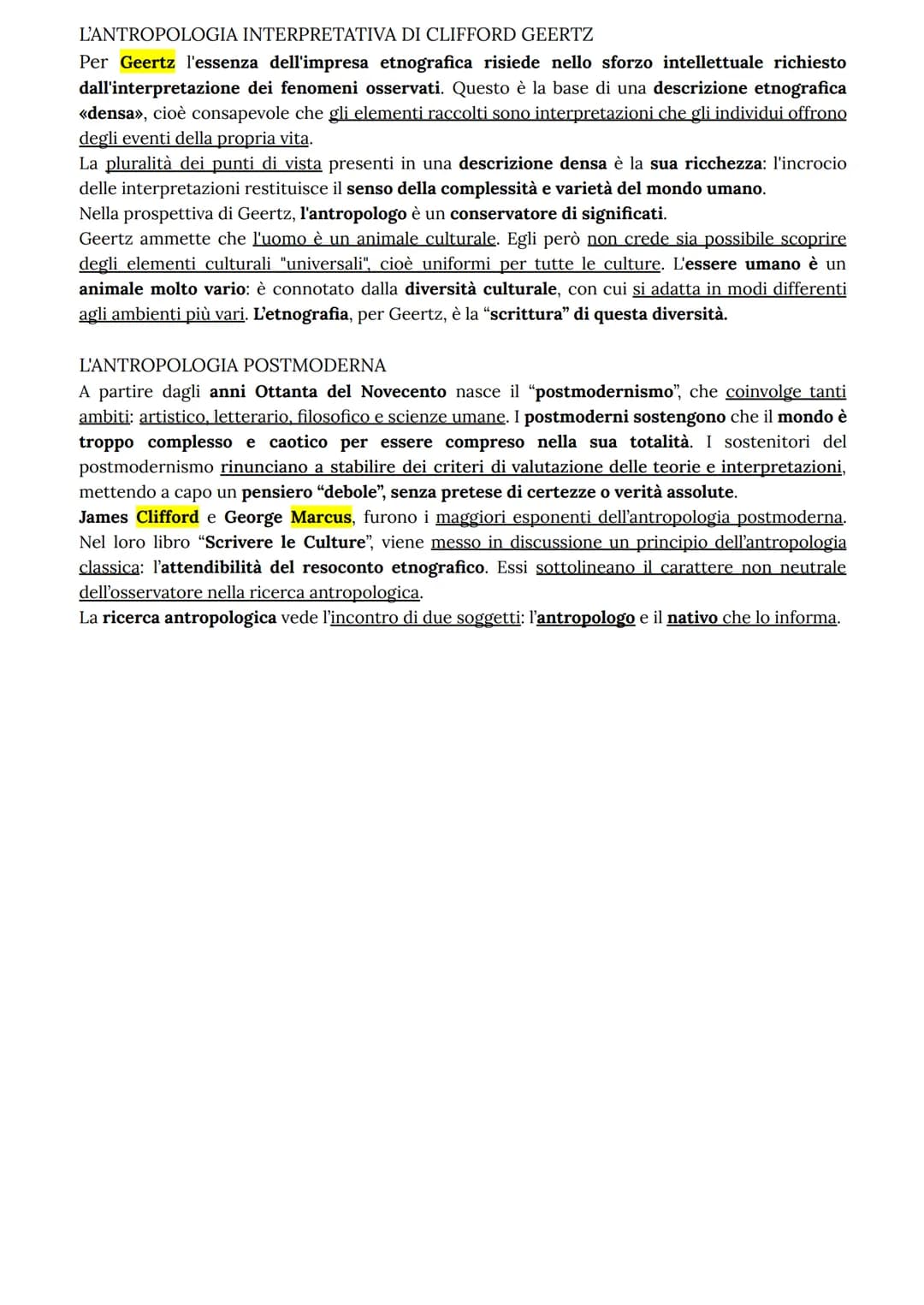 # L'ANTROPOLOGIA NEL SECONDO NOVECENTO

## IL NEOEVOLUZIONISMO

Nella seconda metà del Novecento il panorama dell'antropologia si presenta v
