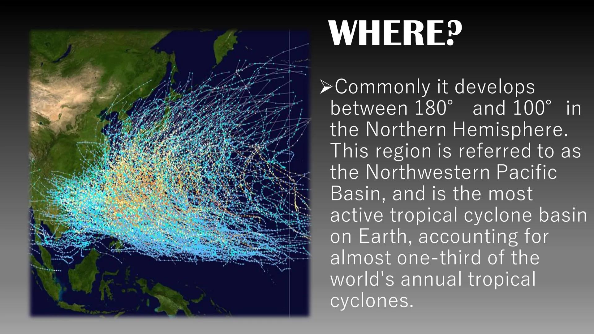 TYPHOON MORR
MTSAT-ELOSTER PSTOP IP NOU 2.17 10:57 UTC
➤ The term typhoon refers to
a tropical, cyclonic storm
that originates in western
Pa