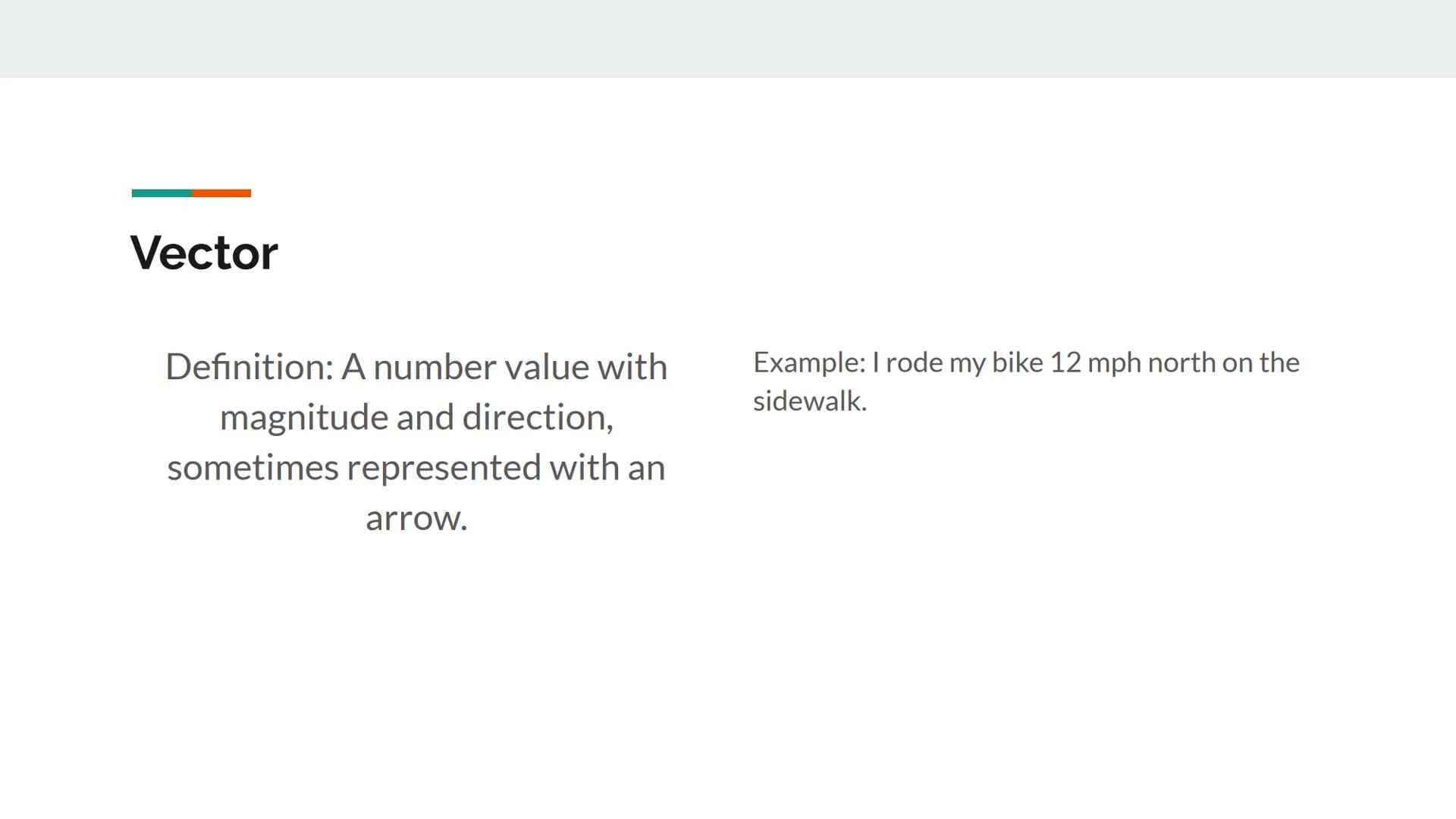 1D-MOTION INFOGRAPHIC PROJECT

By: Chelsea Ngokwere Scalar

Definition: A number value of
Example: I rode my bike 12 mph on the
sidewalk.
ma
