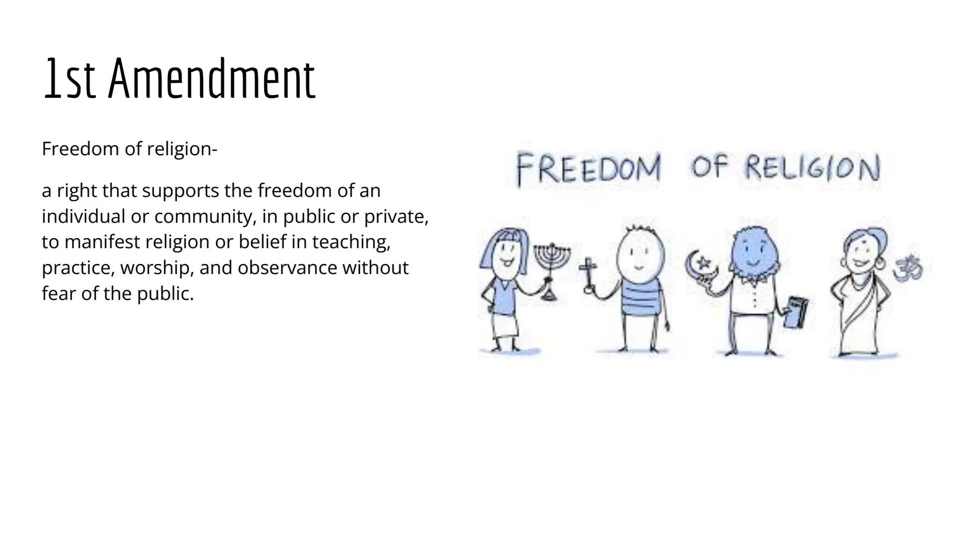 Bill of Rights
Project

Cecilya Guilbault # 1st Amendment

Freedom of speech-

a right that supports the freedom of an
individual or a commu