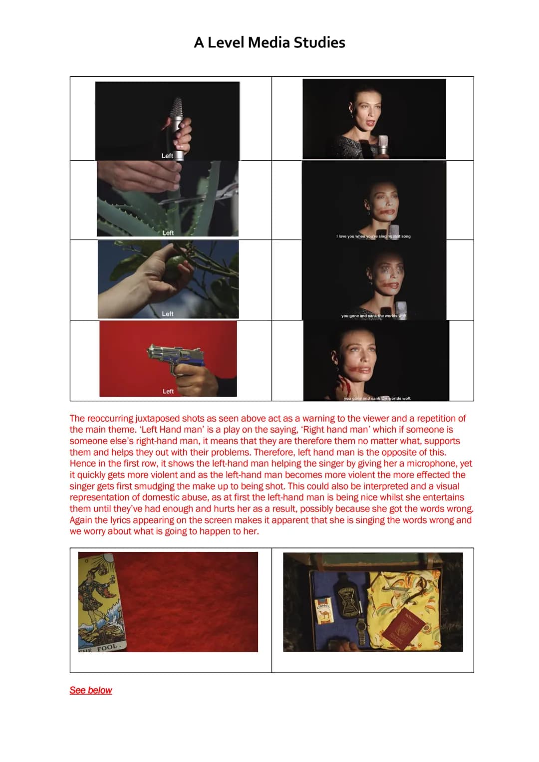 # A Level Media Studies

# Exploration of Media Language and Representation in
Vance Joy's 'Riptide'

Vance Joy's Riptide video is a good ex