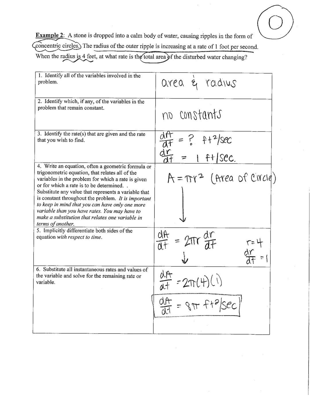 AP Calculus
Unit 4 - Applications of the Derivative - Part 1

Days 3 & 4 Notes: Related Rates

Implicitly differentiate the following formul