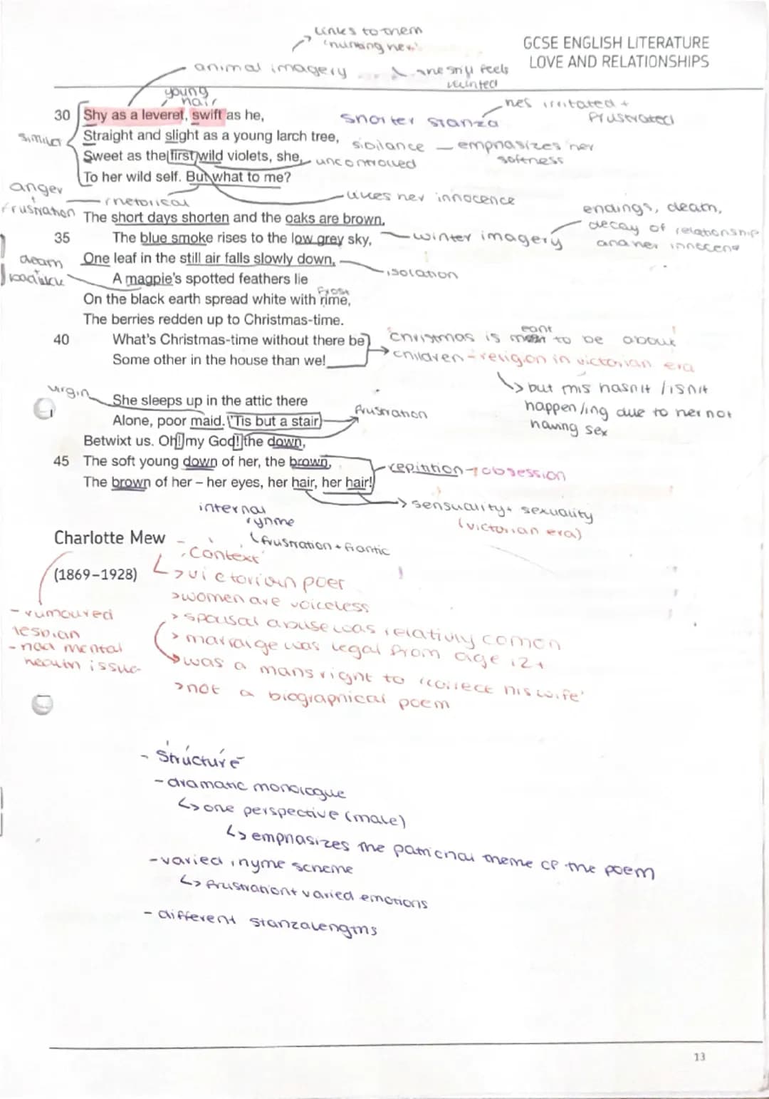 AQA
Realising potential
GCSE
ENGLISH
LITERATURE
(8702/B/1)
Love and
relationships
Past and present: poetry anthology
For exams from 2017
Ver