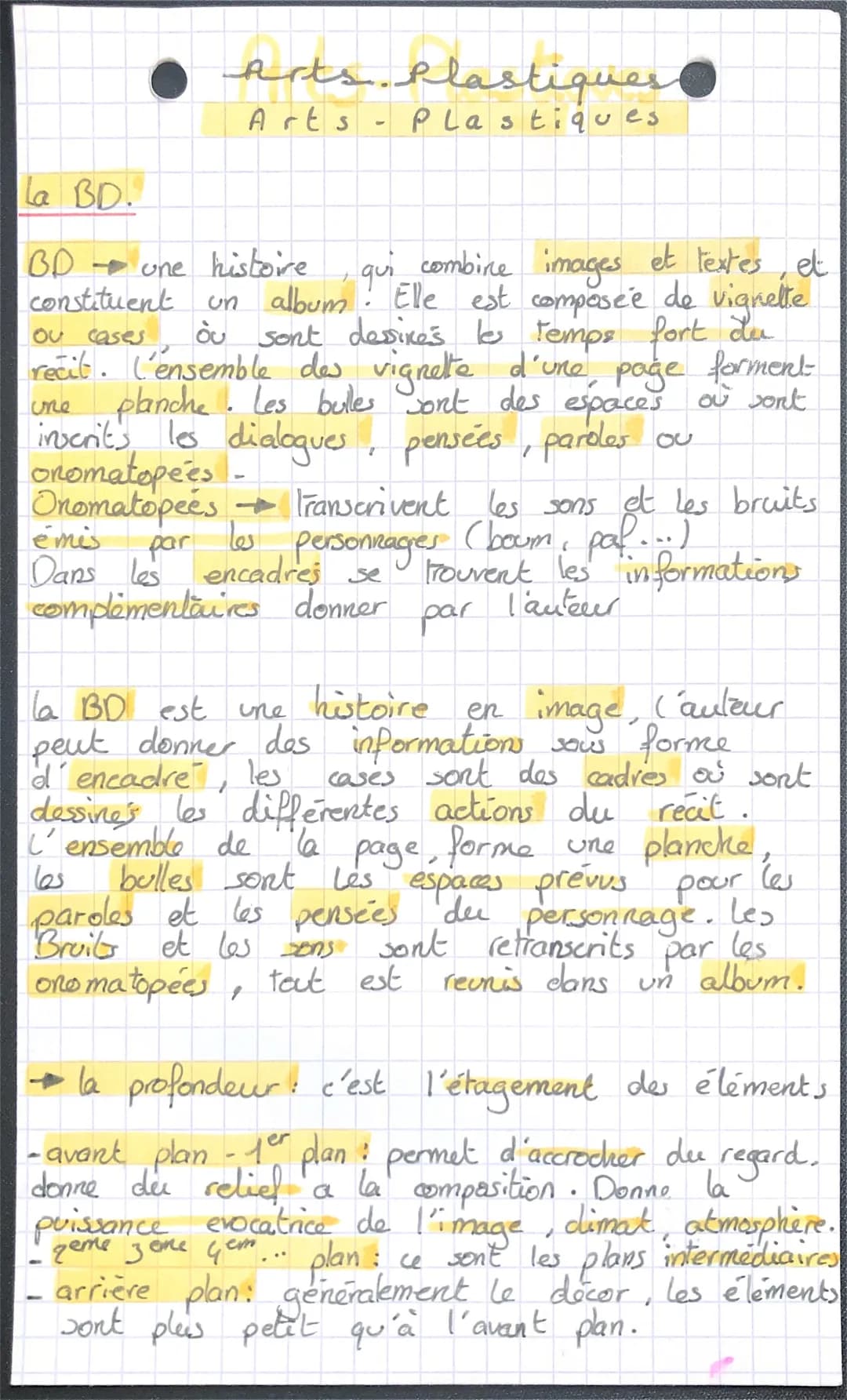 Arts. Plastiques
Arts Plastiques
La BD.
BD une histoire qui combine images et textes, et
constituent un album Elle est composée de vignette
