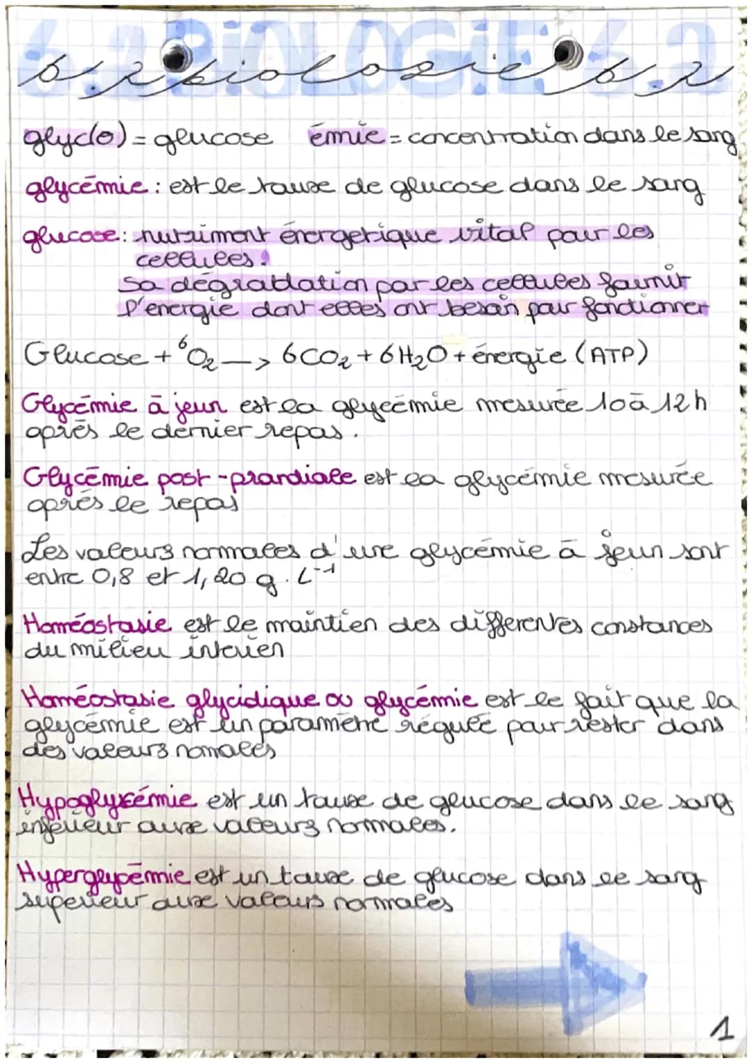 # ppbiologies

glyclo) = glucose émie = concentration dans le sang.
glycémie: est le tause de glucose dans le sang
glucose: nutrimont energe