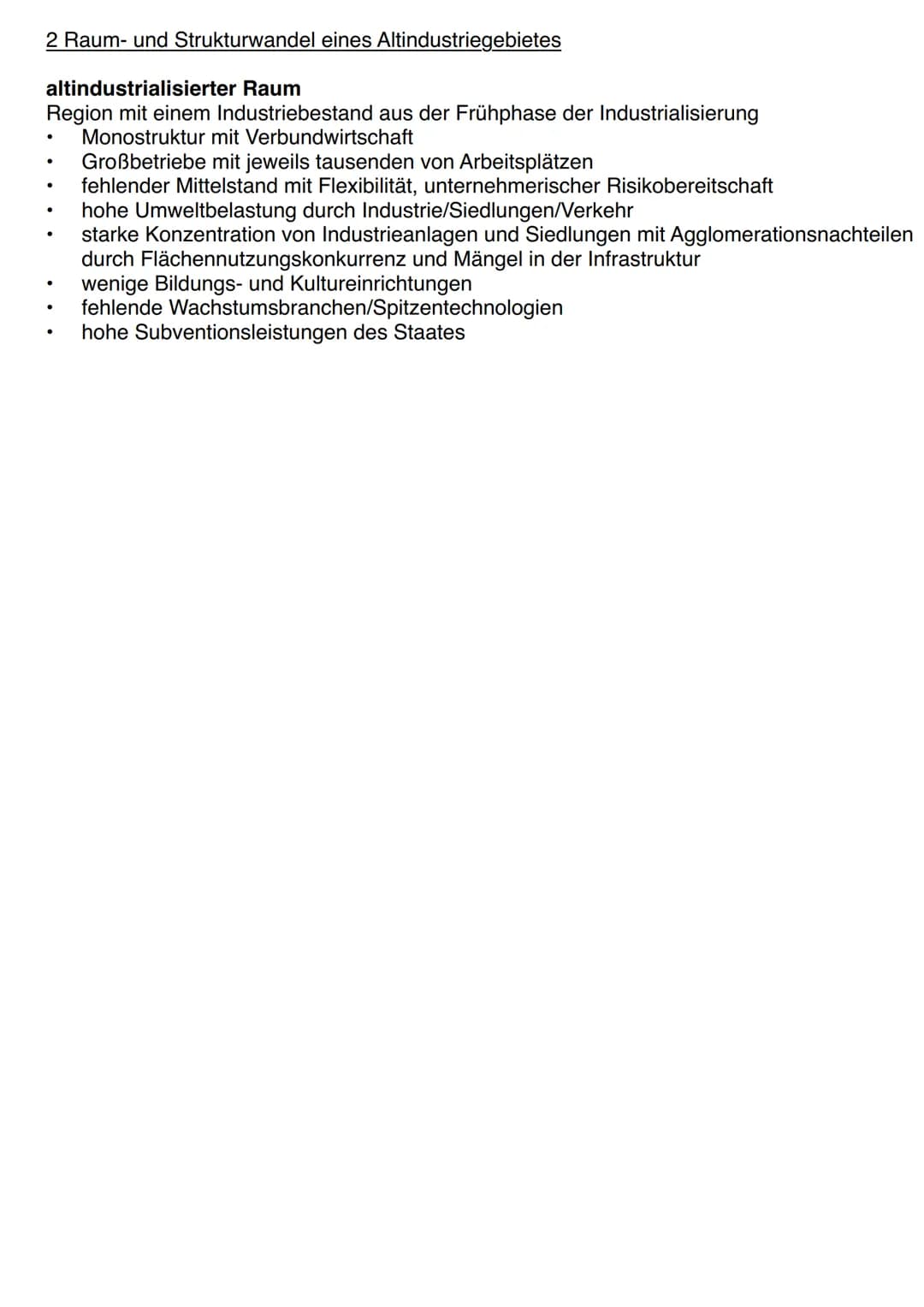 4. Bedeutungswandel von
Standortfaktoren

4.1 Strukturwandel industriell geprägter Räume
4.2 Herrausbilden von Wachstumsregionen
- Veränderu