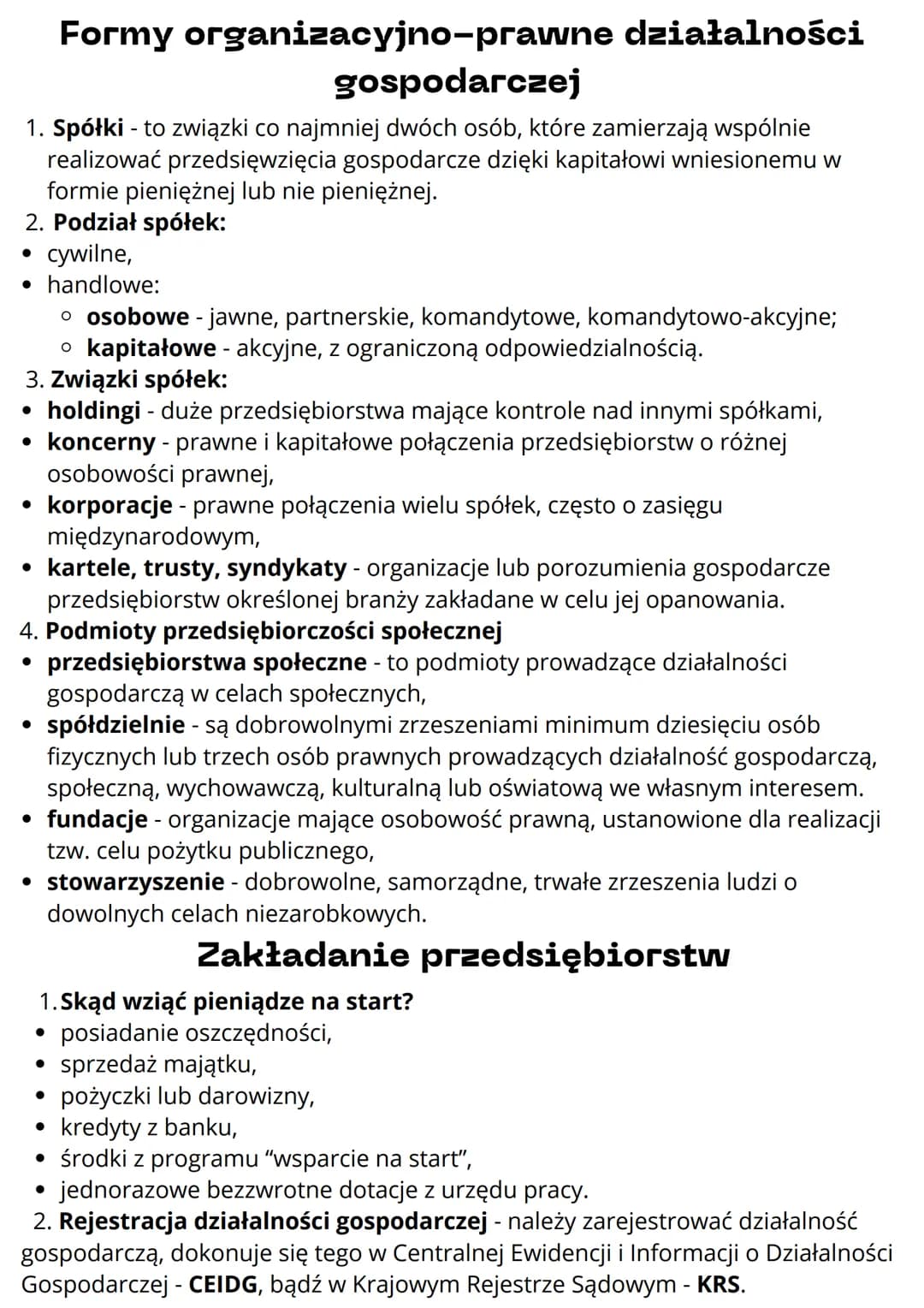 # PRZEDSIĘBIORSTWO

## Cele i rodzaje działaności gospodarczej

1. Głównym celem prowadzenia działalności gospodarczej jest osiąganie
maksym