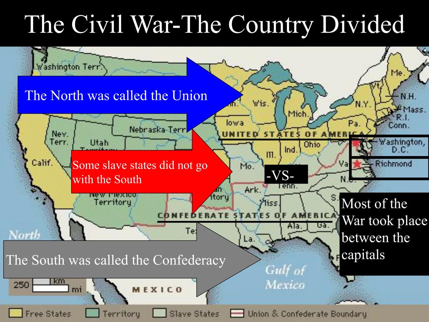 CIVIL WAR
***
Rebels
-VS-
Yankees

EQ: What are the key events of the Civil War? # Key Information on the War

*   The Civil War is the 4th 