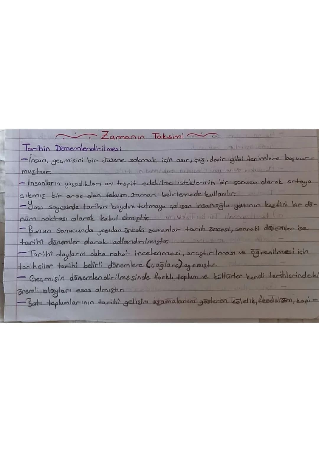 Zamanın Taksimi

Tarihin Dönemlendirilmesi
-Insan, geçmişini bir durene sokmak için asır, çağ, devir gibi terimlere başvur
müştur
Insanların