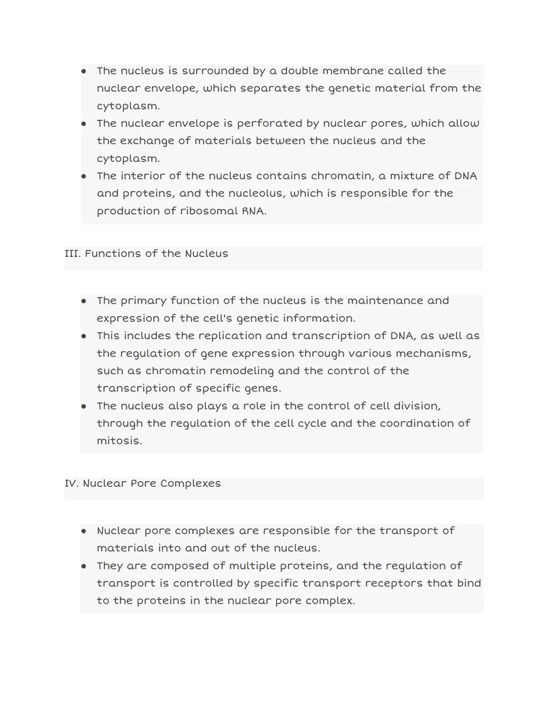 # NUCLEUS NOTES

Pore

Endoplasmic-
reticulum

# Nucleus

Nuclear envelop
Nucleolus

Nucleoplasm

Chromatin
material

I. Introduction

*   T