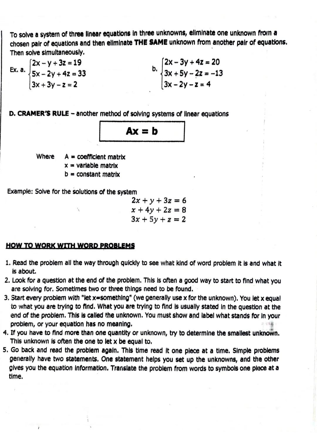 # LINEAR EQUATIONS

Definitions:
A statement of equality between two quantities or
algebraic expressions is called an EQUATION.

The two qua