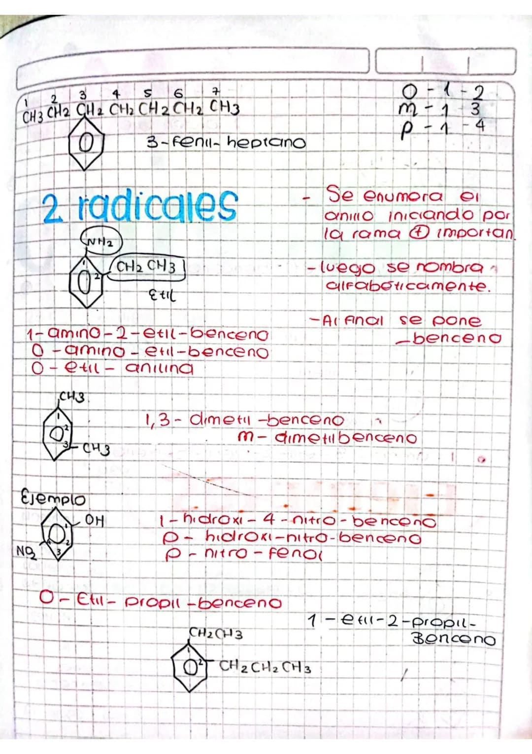 Nomenclatura: Aromáticos

6
5
3
→
0
Benceno

Ειemριος
1-nombre rama
2-Benceno

1) Radical

metil-benceno
1-metu-benceno
0
CH3
}
IUPAC
Tolven