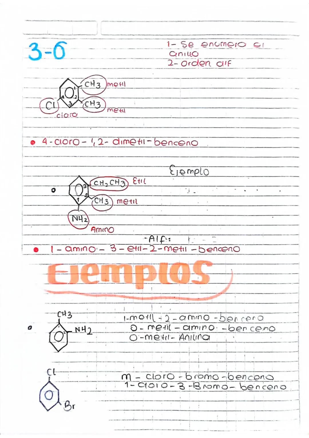 Nomenclatura: Aromáticos

6
5
3
→
0
Benceno

Ειemριος
1-nombre rama
2-Benceno

1) Radical

metil-benceno
1-metu-benceno
0
CH3
}
IUPAC
Tolven