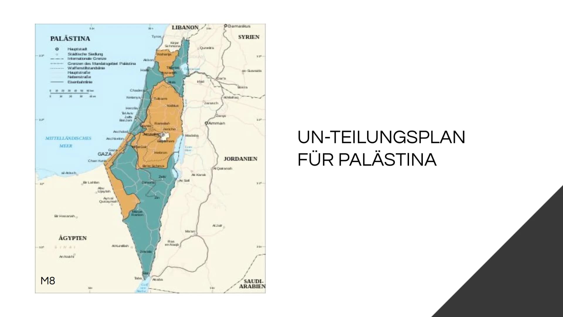 M2 M6 M3

M4 # NAHOSTKONFLIKT

Israel und Palästina INHALT

01 GESCHICHTE
Entstehung des Konflikts

02 KONFLIKT SEIT 1948
Streitpunkte, aktu