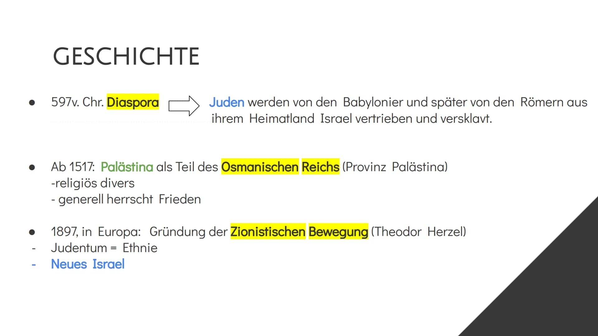 M2 M6 M3

M4 # NAHOSTKONFLIKT

Israel und Palästina INHALT

01 GESCHICHTE
Entstehung des Konflikts

02 KONFLIKT SEIT 1948
Streitpunkte, aktu