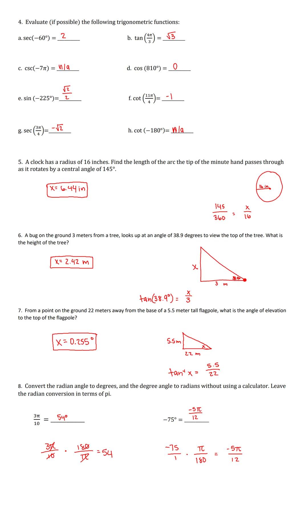 Pre-AP Pre-Calculus Section
14-1 to 14-4 REVIEW Practice Due: 1-20-2021
Name: Smruti Sannabhadti
Date: 01/19/21
Period: 2

1. Given 0 220°

