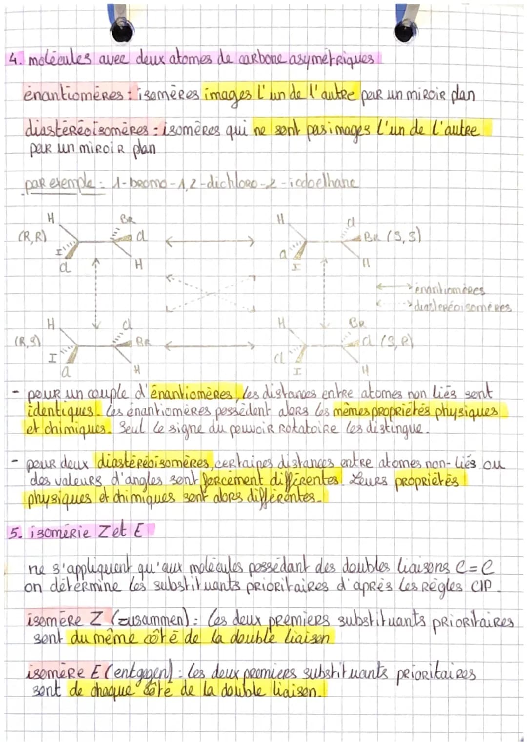 # structure spatiale des éléments chimiques
PCM
Chao

1. La chiralite

objet chiral: n'est pas superposable à son image dans un miecie plan 