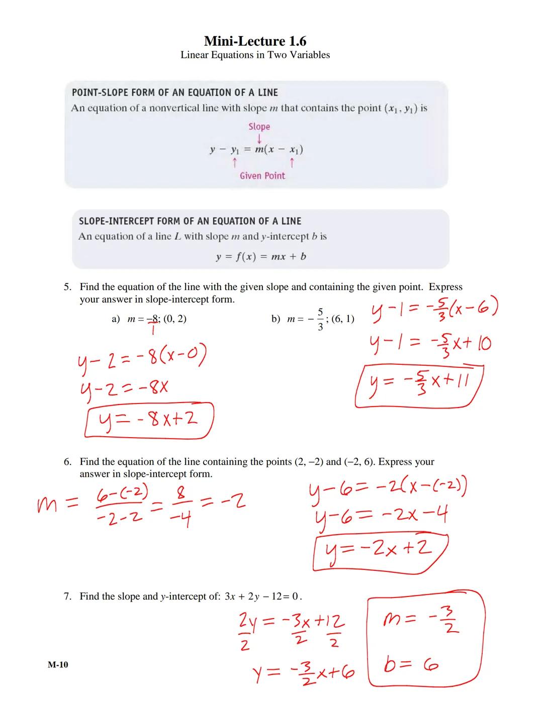 # Mini-Lecture 1.6
Linear Equations in Two Variables

Learning Objectives:

1.  Graph linear equations using point plotting.
2.  Graph linea