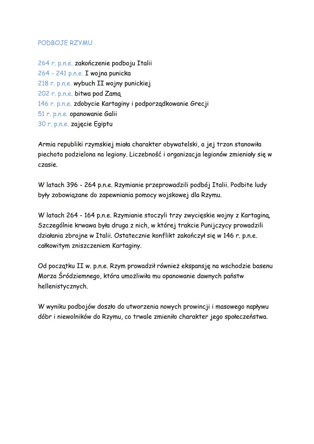 REPUBLIKA RZYMSKA

753 r. p.n.e. założenie Rzymu

509 r. p.n.e. wprowadzenie republiki

494 r. p.n.e. powołanie urzędu trybuna ludowego

449