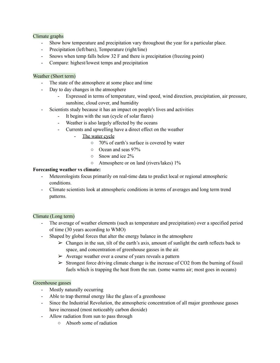 Climate graphs

- Show how temperature and precipitation vary throughout the year for a particular place.
- Precipitation (left/bars), Tempe