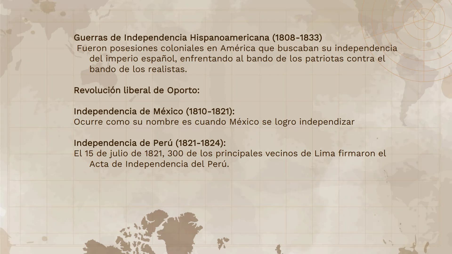 # Acontecimientos

# políticos de

# américa en el

# siglo XIX A principios del siglo XIX, casi todas las áreas de Hispanoamérica
eran feli