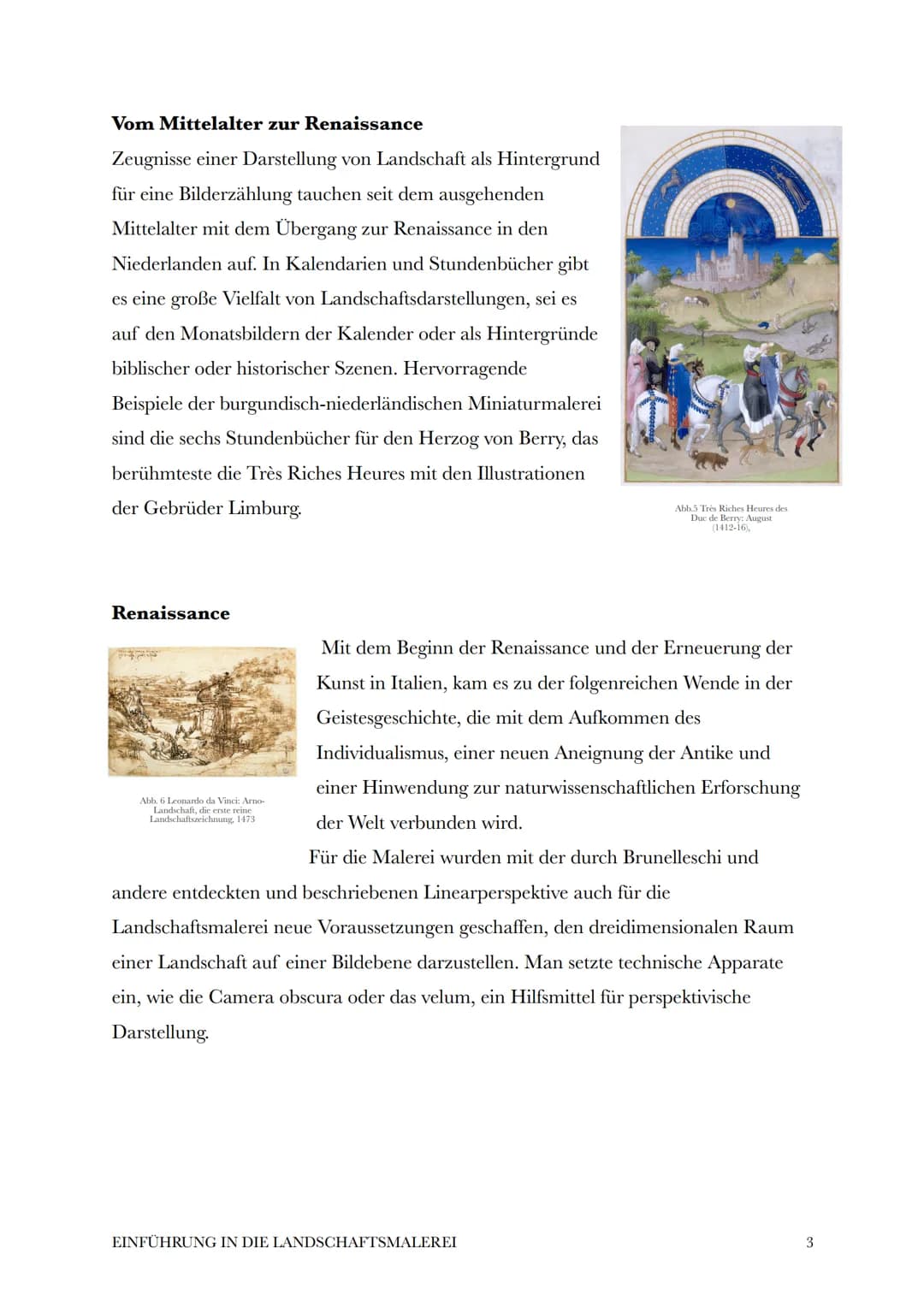 10. Oktober 2021

# Einführung in die Landschaftsmalerei

Der Begriff "Landschaft" leitet sich aus dem Althochdeutschen ab. Er ist seit dem
