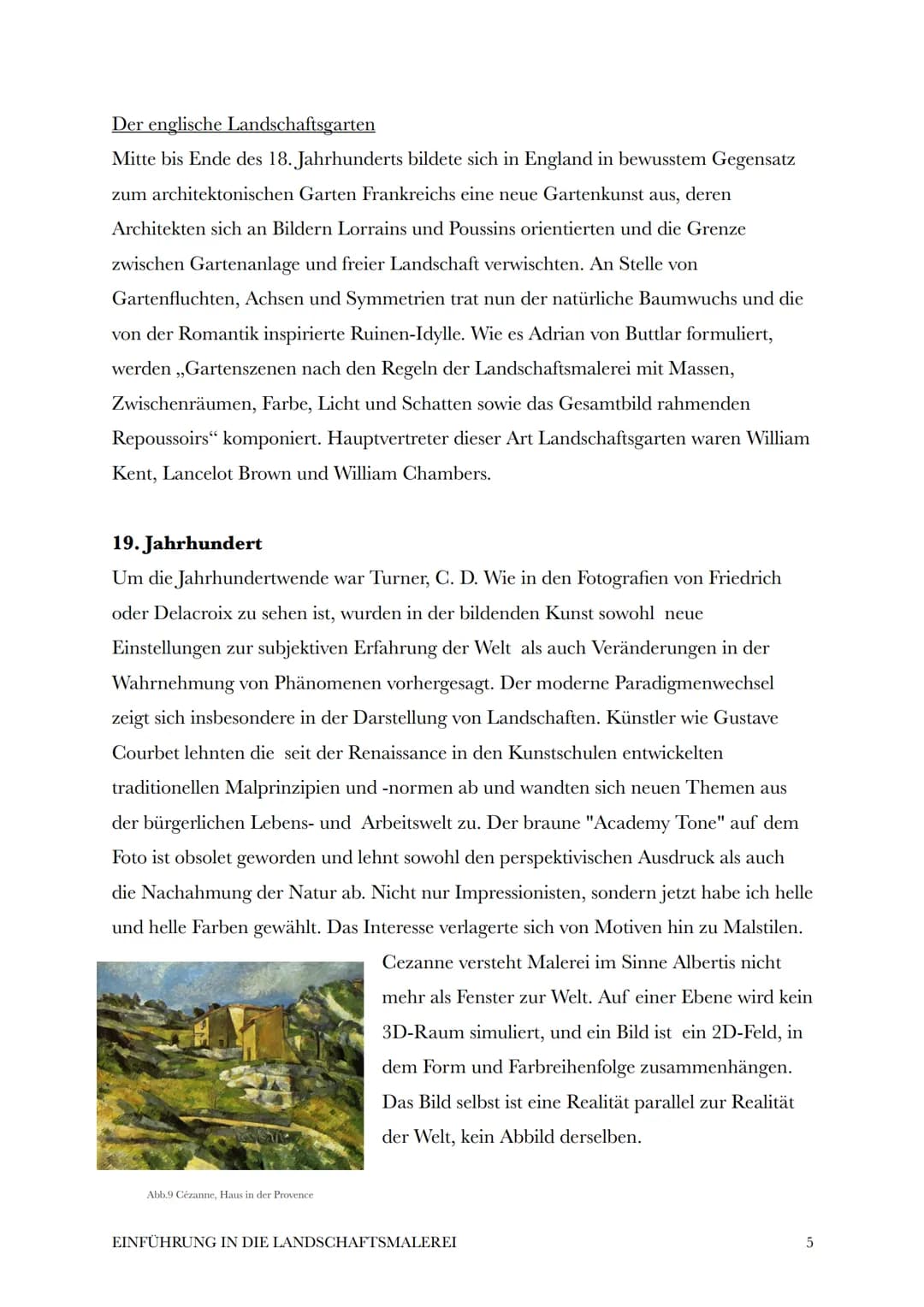 10. Oktober 2021

# Einführung in die Landschaftsmalerei

Der Begriff "Landschaft" leitet sich aus dem Althochdeutschen ab. Er ist seit dem
