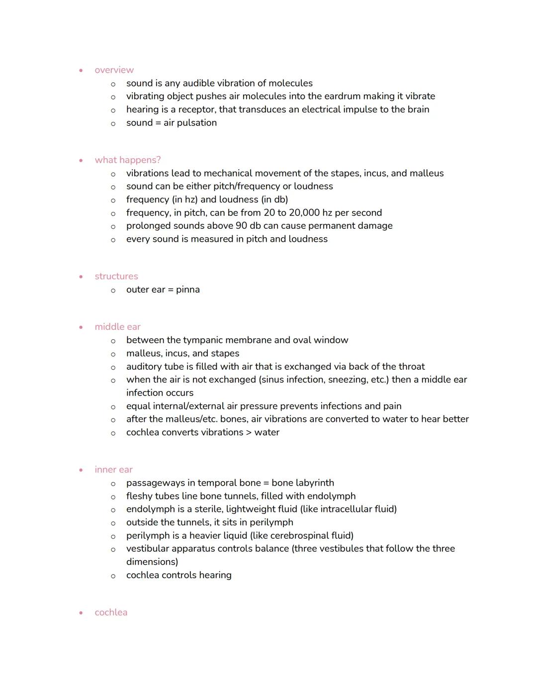 chapter 16: special senses

receptors
*   overview
    *   receptors are transducers, both high- and low-resolution
*   translation
    *   