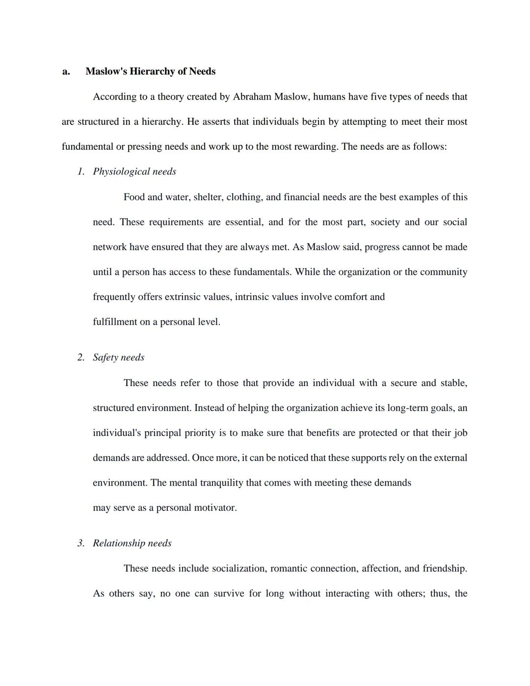 I. INTRODUCTION

According to Nader (2019), two factors affect an individual's performance: the type of
existing leadership and personal mot