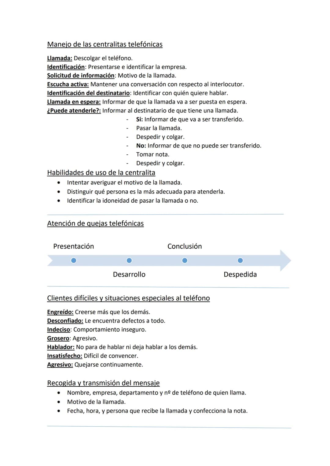 # TEMA 3: COMUNICACIÓN TELEFÓNICA Y
TELEMÁTICA

El proceso de comunicación telefónica

Elaboración
del mensaje

Transmisión del mensaje

Com