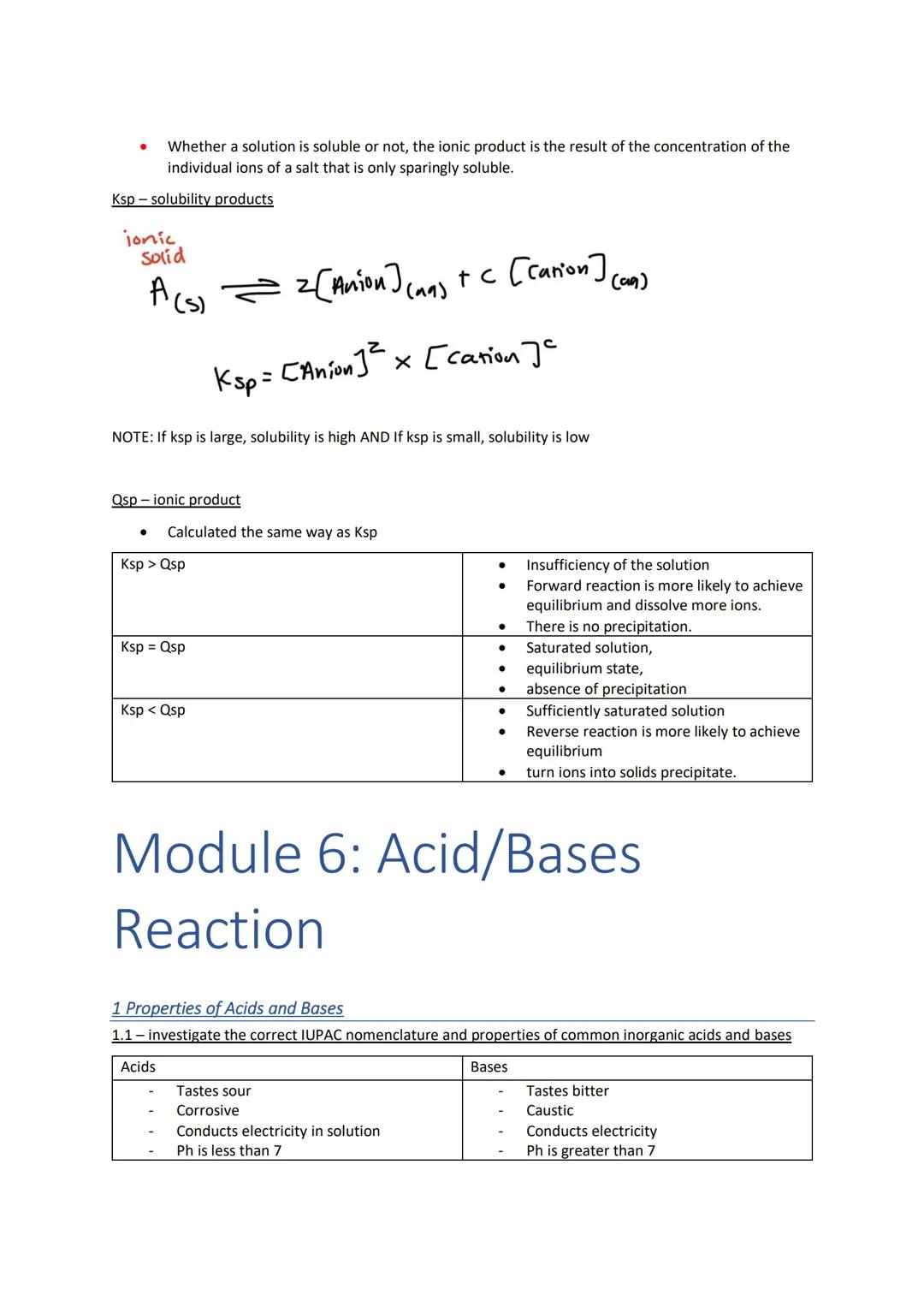  Module 5: Equilibrium and
Acid Reactions
1. Static and Dynamic Equilibrium
1.1 conduct practical investigations to analyse the reversibilit