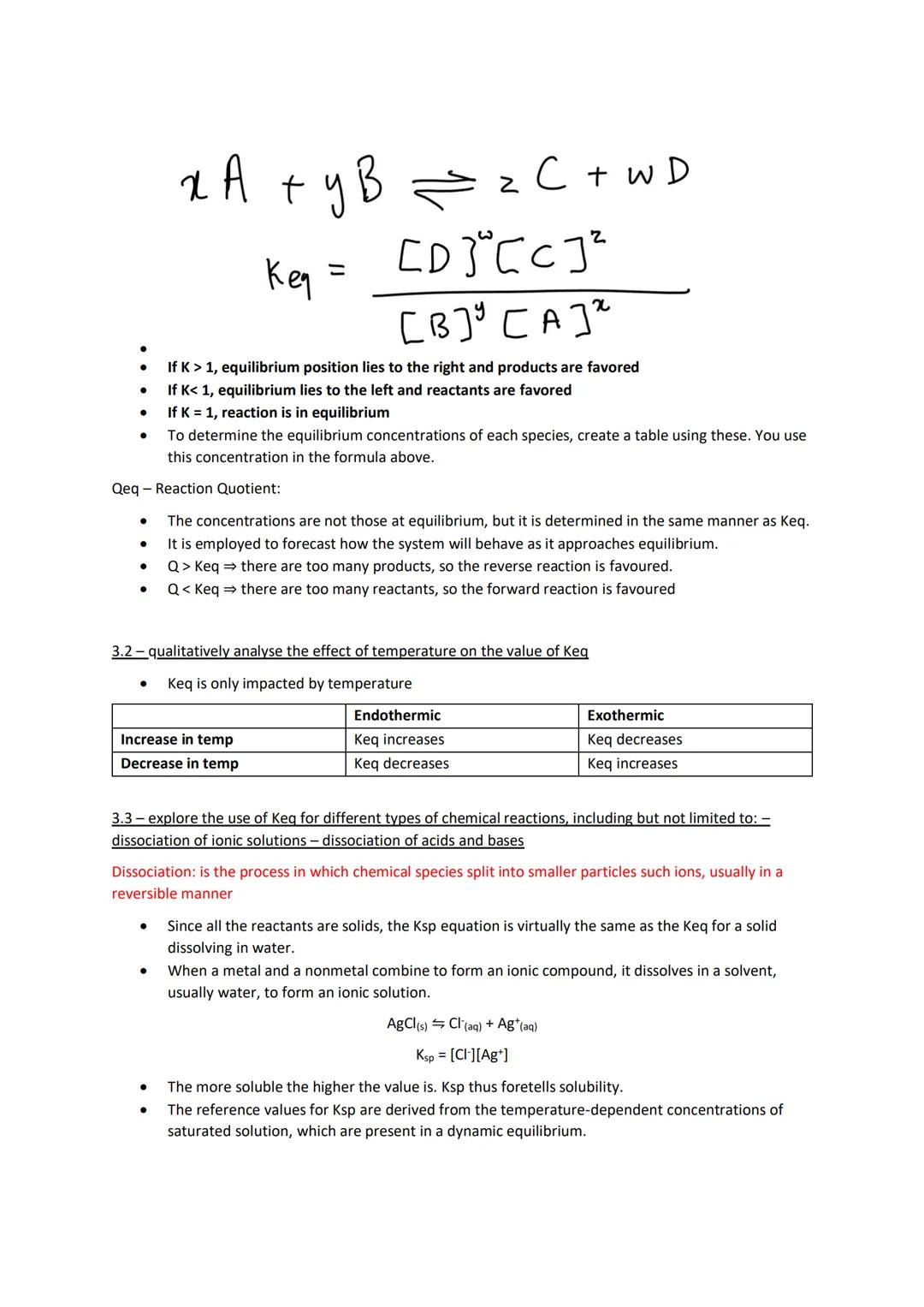  Module 5: Equilibrium and
Acid Reactions
1. Static and Dynamic Equilibrium
1.1 conduct practical investigations to analyse the reversibilit