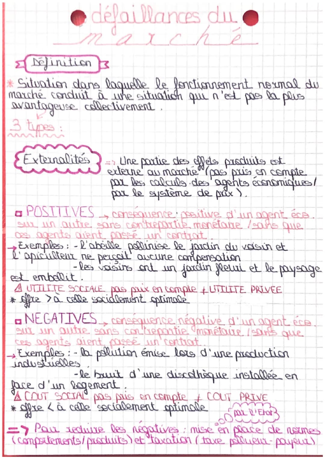 # défaillances du
marché

Definition

*Situation dans laquelle le fonctionnement normal du
marché conduit à une situatich qui n'est pas la p