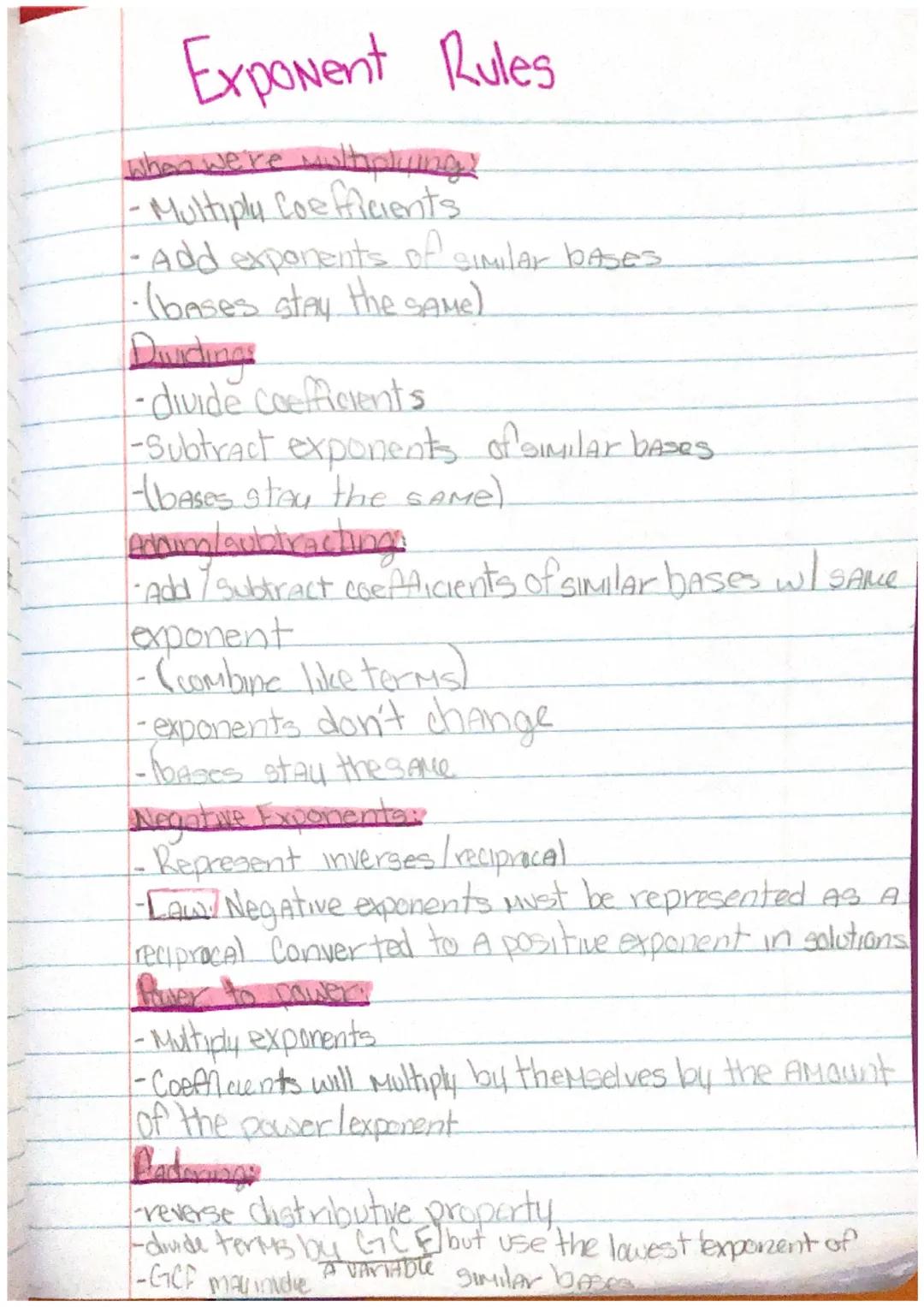 <h2 id="exponentrules">Exponent Rules</h2>
<h3 id="exponentrulesalgebra1multiplication">Exponent Rules Algebra 1 Multiplication</h3>
<p>When