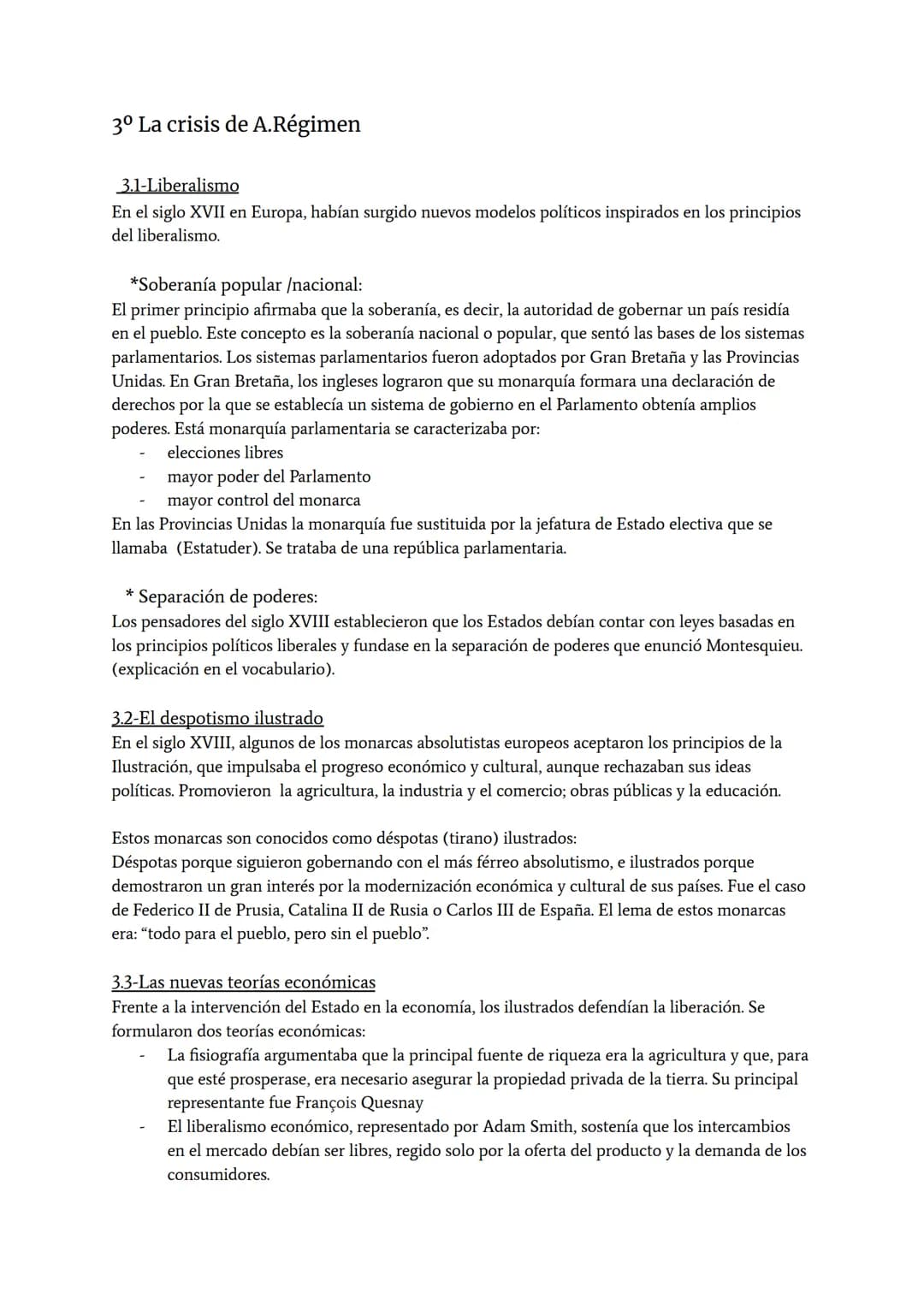 # El Antiguo Régimen y la ilustración

1º El Antiguo Régimen

-monarquía absoluta

-sociedad estamental

-economía: La propiedad de la tierr