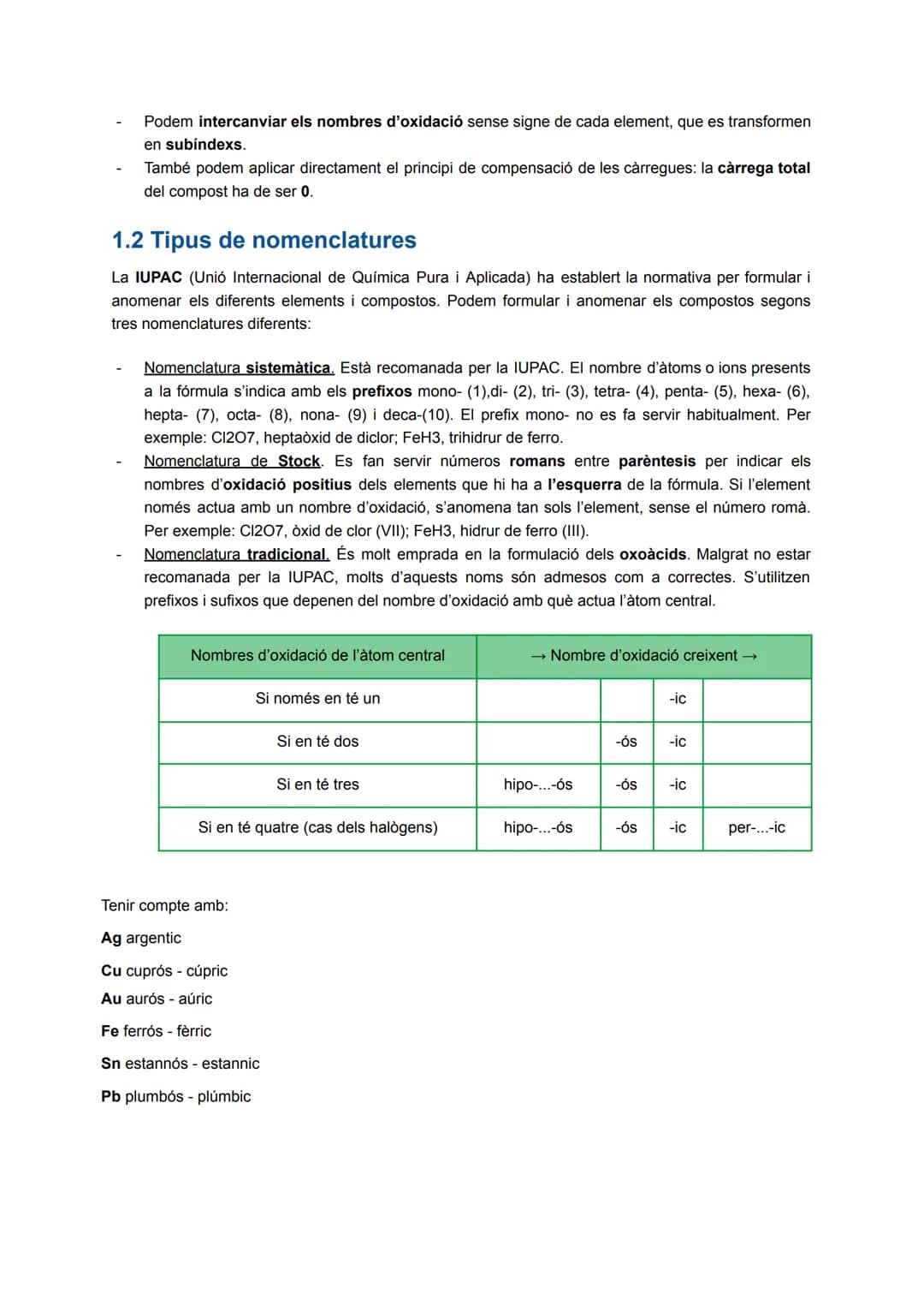 # FORMULACIÓ QUÍMICA

La formulació és el conjunt de normes que permet asignar un nom i una fórmula a cada substància.
La fórmula ens indica