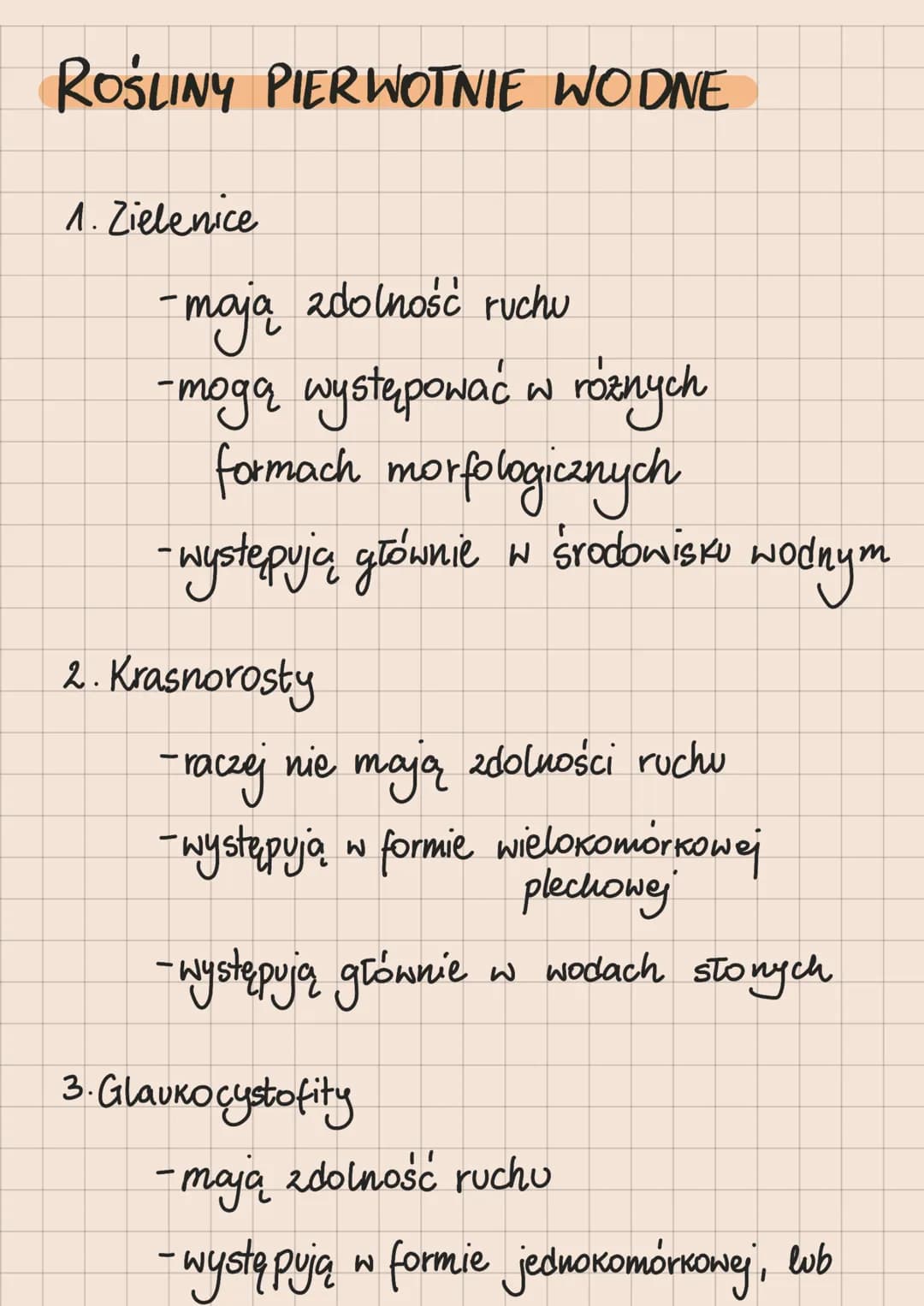 # ROŚLINY PIERWOTNIE WODNE

1. Zielenice

-mają zdolność ruchu

-mogą występować w roznych
formach morfologicznych

- występują głównie w śr