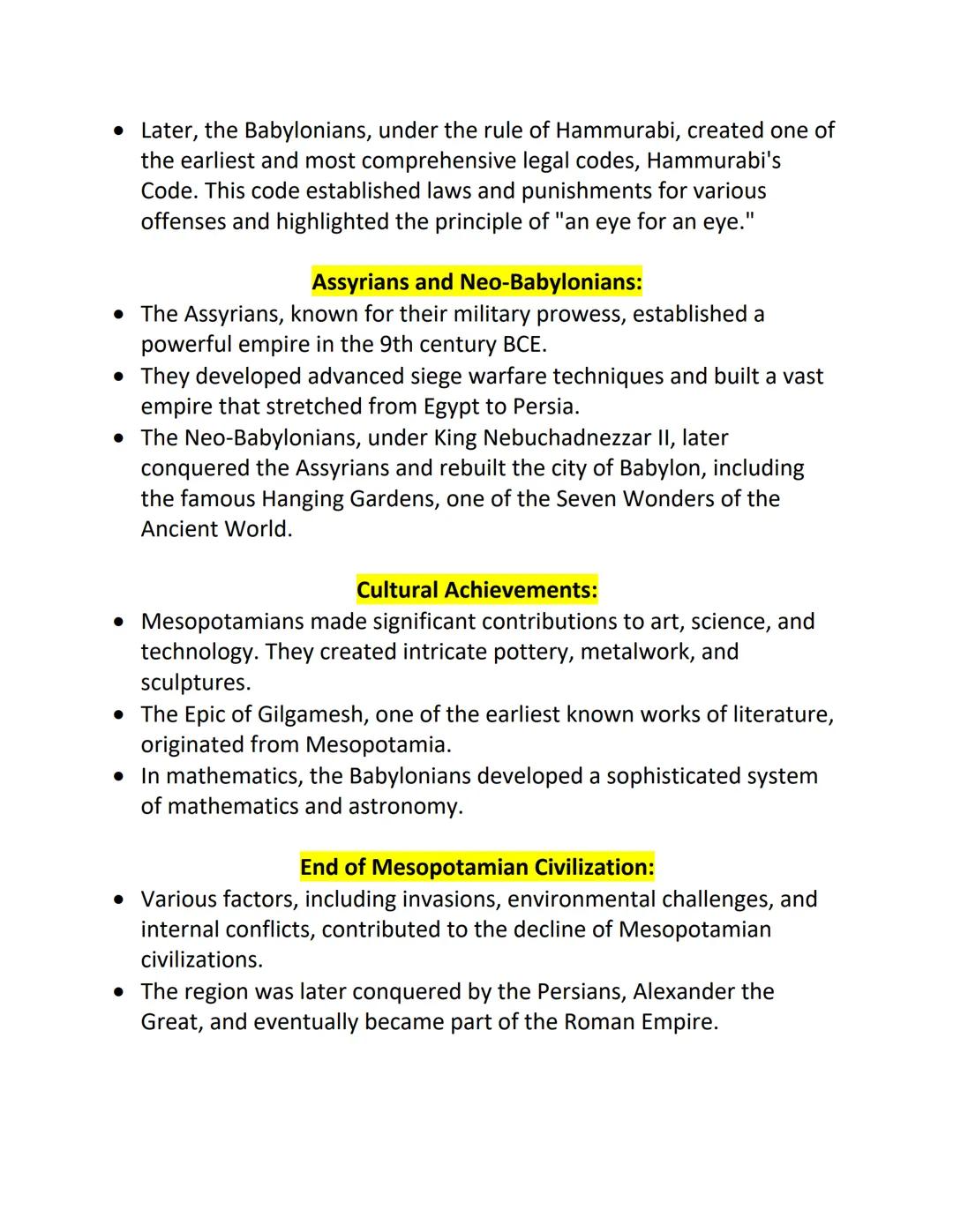 # Title: Ancient Mesopotamia: Cradle of Civilization

## Introduction:

*   Ancient Mesopotamia, located in the fertile crescent between the