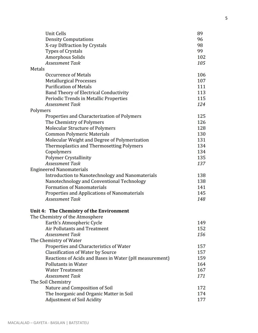 SCI 401

GENERAL CHEMISTRY
Lectures and Laboratory

Angelica A. Macalalad
Dr. Norrie E. Gayeta
Jennifer A. Basilan 2

Copyright:
This module