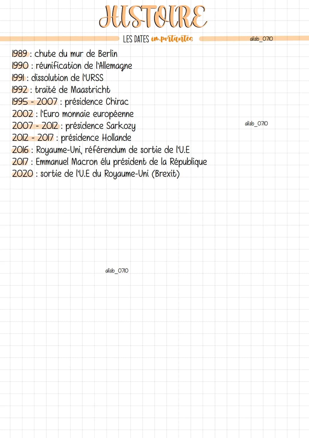 # HISTOIRE

LES DATES importantes

IIIe millénaire av. J.-C: premières civilisations
alisb_0710
VIIIe siècle av. J.-C: Homère, fondation de 