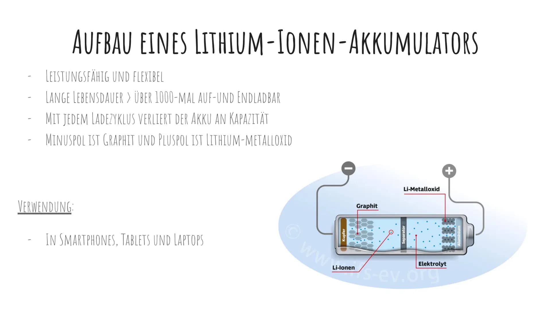 # AKKUMULATOREN

VON JOHANNA UND EMELY - ALLGEMEINES
- BLEIAKKU
  - AUFBAU
  - LADEVORGANG
  - ENTLADEVORGANG
- LITHIUM-IONEN-AKKUMULATOREN
