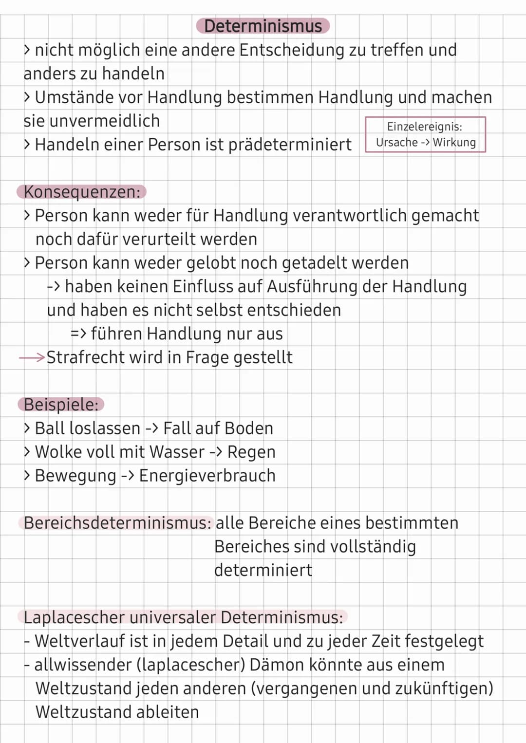Freiheit

Willensfreiheit:
> wissen können, was man will
> Freiheit etwas zu wollen (ohne das Gewollte zu erreichen)
> keine äußere Behinder