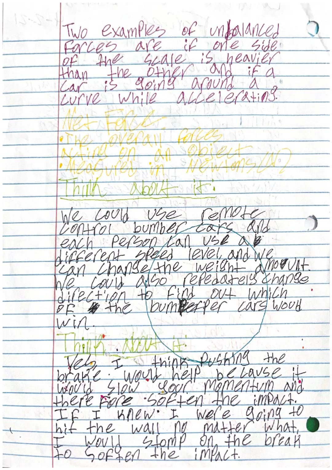 Balanced and unbalances
Forces
•A. Push or Pull from one
lObject on another. It CAN
Cause movement.
4-2-21
Gravity's force pulls down toward