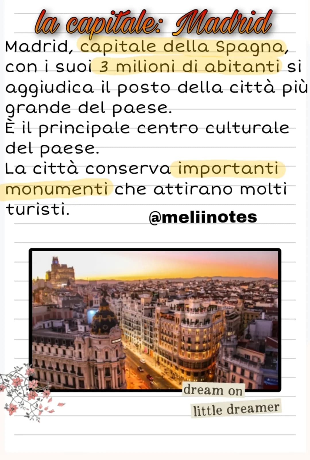 la Spagna

@meliinotes popolazione
46.551.452

capitale
Madrid

governo
monarchia
parlamentare

@meliinotes

densità
92,01 ab/kmq

Penisola 