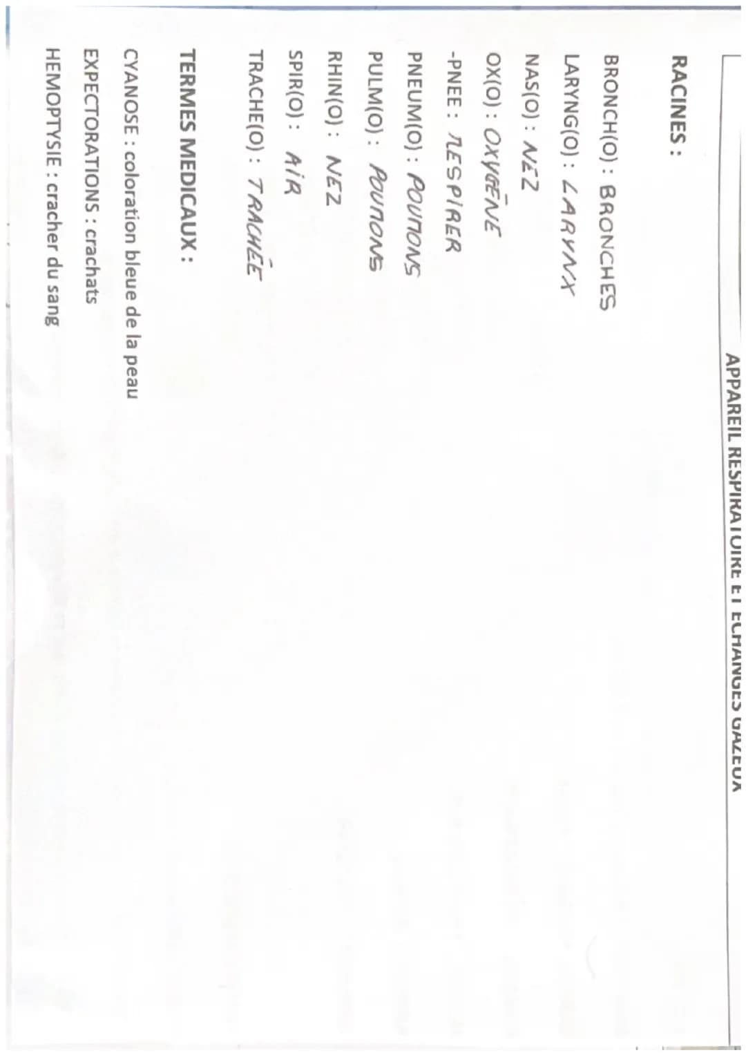 TERMINOLOGIE
Radicaux, préfixes et suffixes
ORGANISATION ET FONCTIONNEMENT INTÉGRÉ

Racines
Sens
cardi(o)-
cœur
cary(o)-, nuclé(o)-
noyau
cé